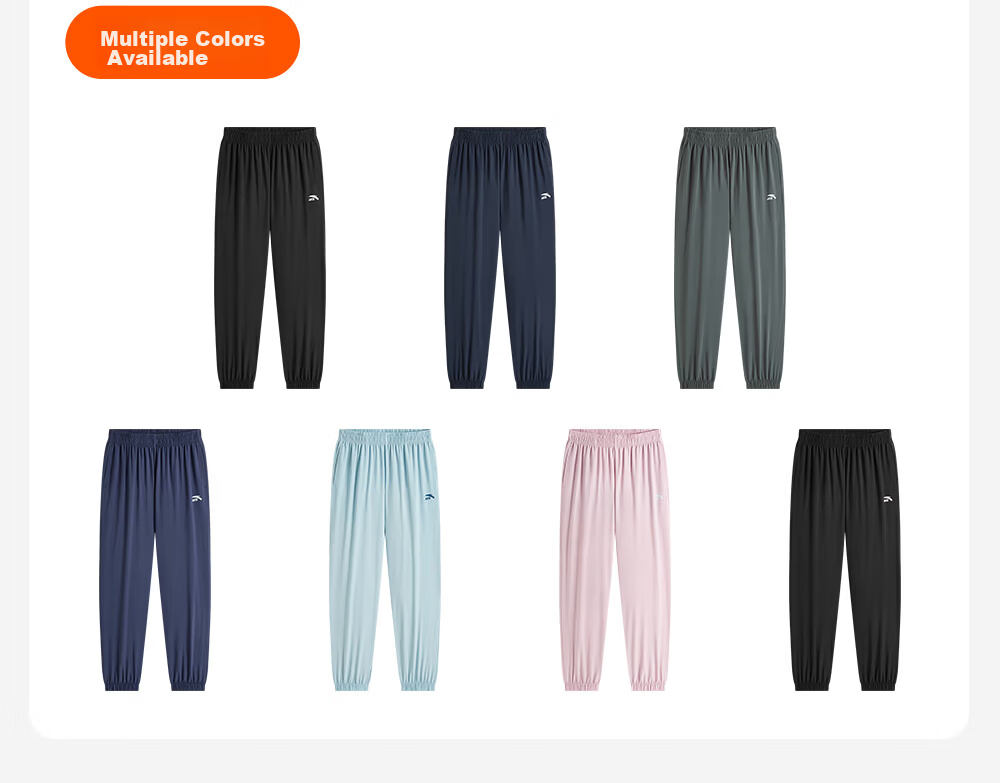 Anta Kids Pants Boys Girls 2026 Summer Quick-Dry Breathable Cooling Sports Long Pants A72627501 68